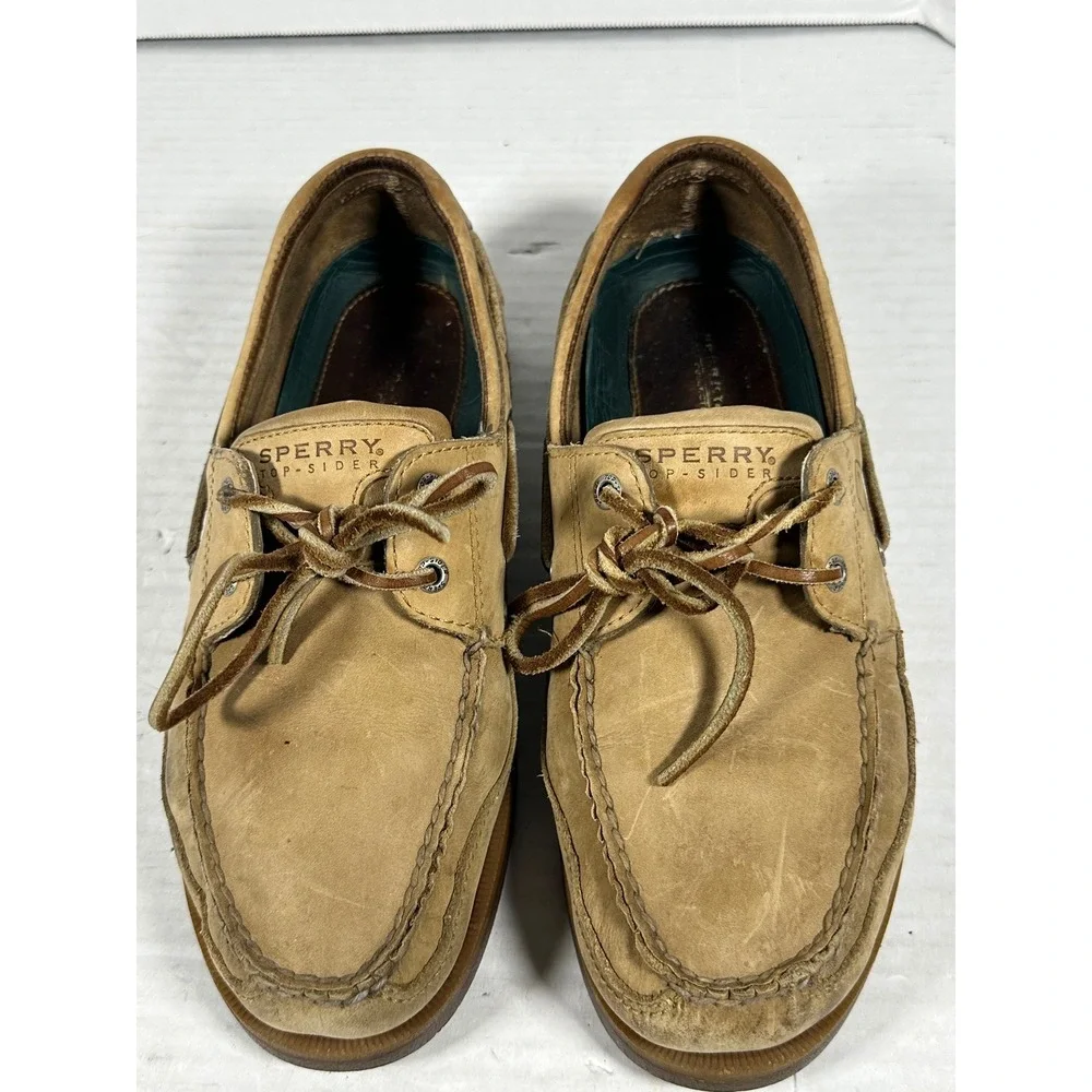 Sperry Top-Sider Mens 10.5M Tan Leather Boat Shoes Loafers 0764043